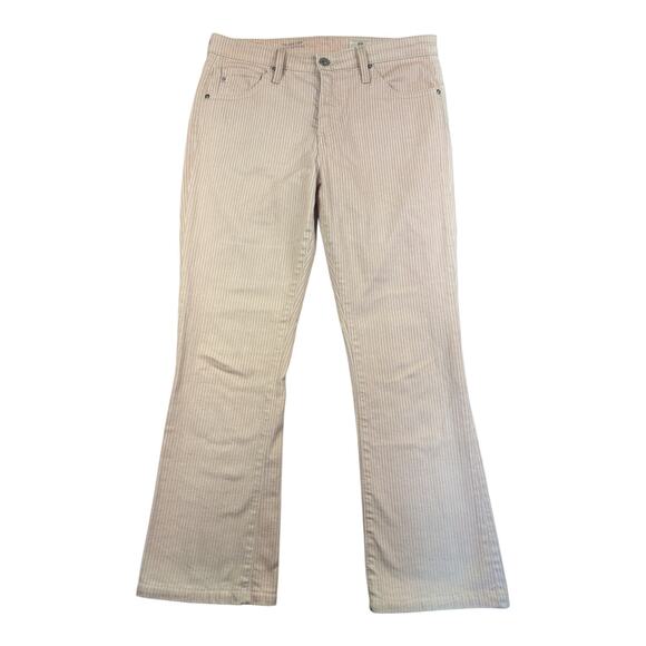 AG Adriano Goldschmied The Jodi Crop High Rise Slim Flare Jeans 27R Tan Striped - Picture 1 of 11